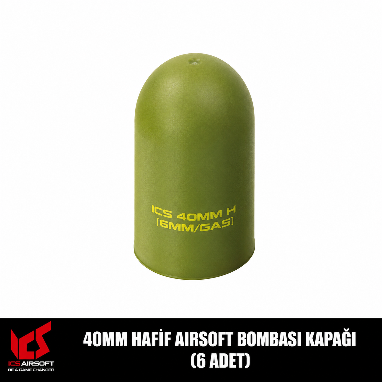 ICS Airsoft 40MM Hafif Airsoft Bombası Kapağı – 6’lı